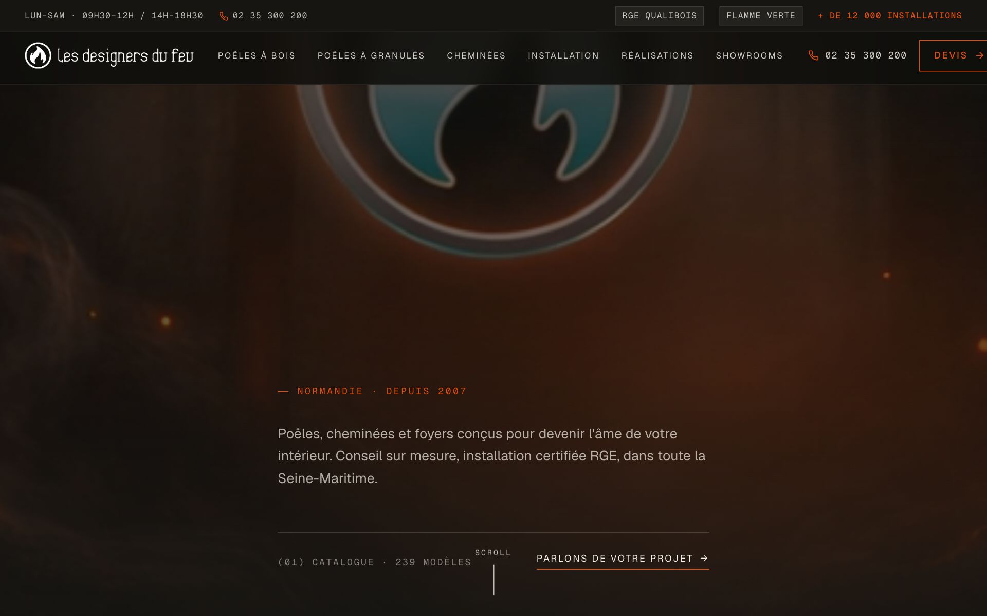 Site de Les Designers du Feu